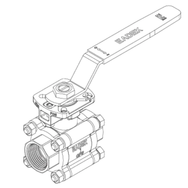 Leadtek 3PC threaded mounting pad ball valve full port CF8M F-F LTH-R type Leadtek 3PC threaded mounting pad ball valve full port CF8M F-F LTH-R type