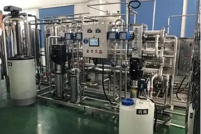 3PC ball valve with mounting pad installed in industrial water treatment system 3PC ball valve with mounting pad installed in industrial water treatment system